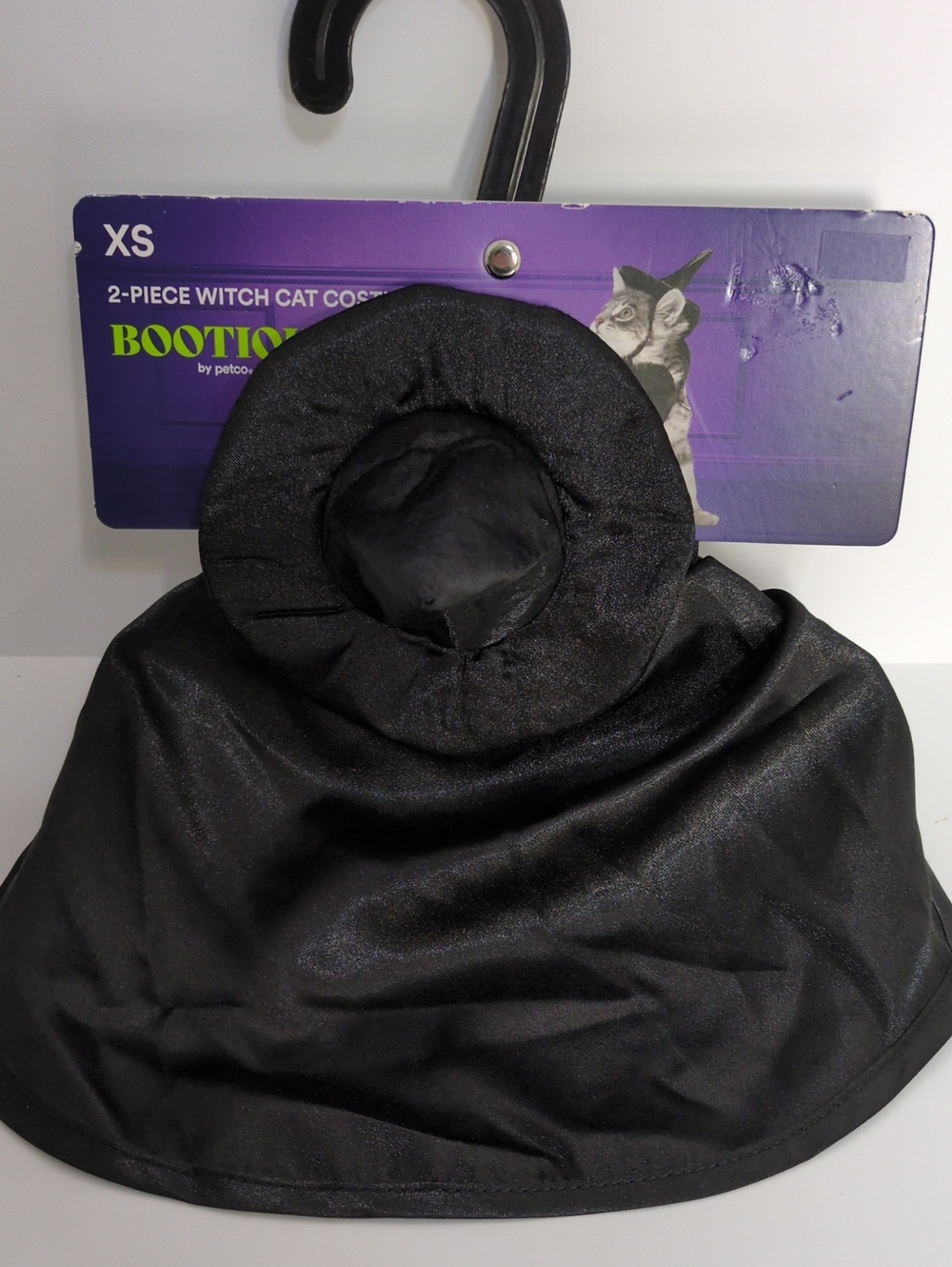 NWT Bootique 2-Piece Witch Cat Costume Set XS Black Cape & Hat Pet Outfit